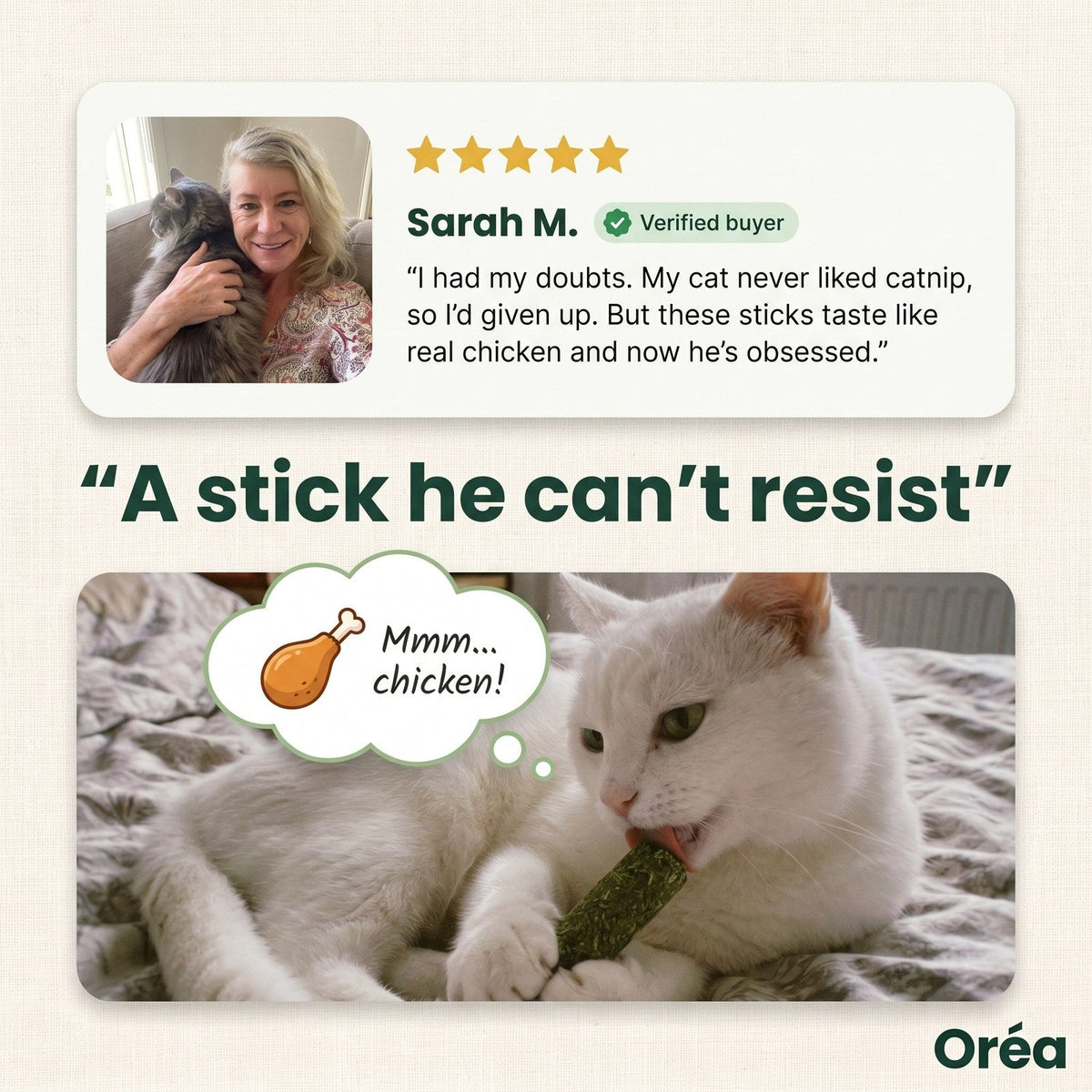 Oréa Cat Grass Chew Sticks